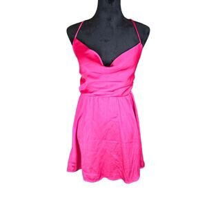 Intimately Free People Women's Pink Silk Dress
